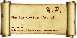 Martinkovics Patrik névjegykártya